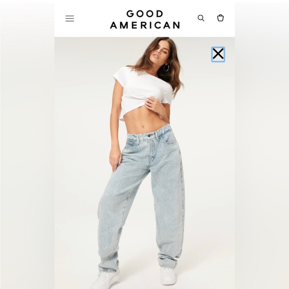 Good American 90’s loose jeans